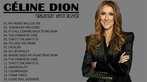 100 top tracks celine dion|celine dion youtube playlist.